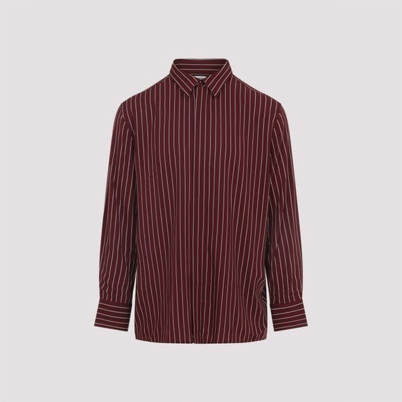 Saint Laurent Burgundy Vertical Stripe Shirt - NWT - Picture 2 of 3